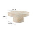 thumbnail image 3 of Coffee Sofa Side End Table, round, Yellow, Faux Stone Concrete, Living Room Lounge Cafe Lobby Hospitality Restaurant, Modern Contemporary, HB37581, 3 of 12