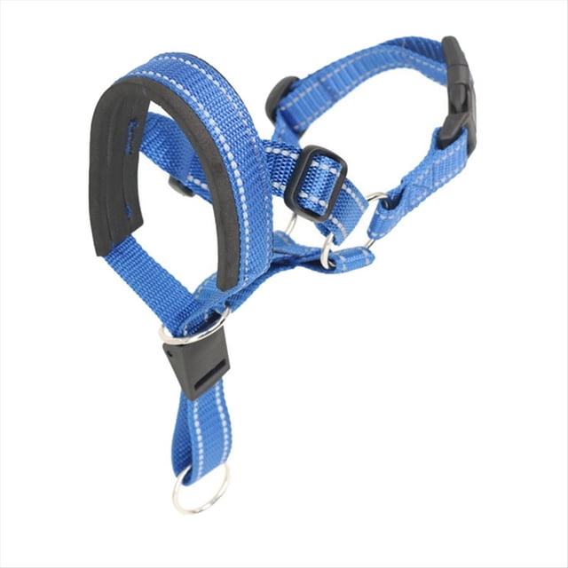 Bozales para la Boca del Perro Collar Antiladridos para Perros Herramienta de Entrenamiento para Perros Transpirable Juego de Bozales de Nailon con Tiras Reflectantes, M-Azul