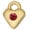 Maroon, variant on Delight Jewelry Gold-tone Mini January - Maroon Crystal Heart - Silvertone Senior Mom Class of 2026 Dome Necklace, 18"