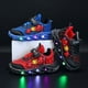 thumbnail image 2 of Disney-zapatillas de deporte informales LED para niños, zapatos de malla antideslizantes iluminados para exteriores, Spiderman, rojo y negro, talla 21-30, Primavera, 2 of 4