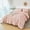 Blush, variant on 5 Piece Hot Pink Bed in A Bag Queen Size Set Boho Pom Pom Comforter with Sheet Set Soft Fluffy Solid Bedding Set for Girls Women(Hot Pink, Queen)