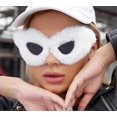 thumbnail image 3 of Women Plush Fuzzy Cat Eye Sunglasses, 3 of 4