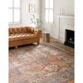 thumbnail image 2 of Loloi Rugs Loren 3'6" x 5'6" Printed Polyester Rug in Terracotta and Blue, 2 of 10