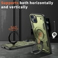 thumbnail image 5 of Rugged Phone Case for Apple iPhone 14, Military Grade Shockproof iPhone 14 Case with Ring Holder, Kickstand, TPU & PC Shell MagSafe Compatible iPhone 14 Cover, Olivegreen, 5 of 5