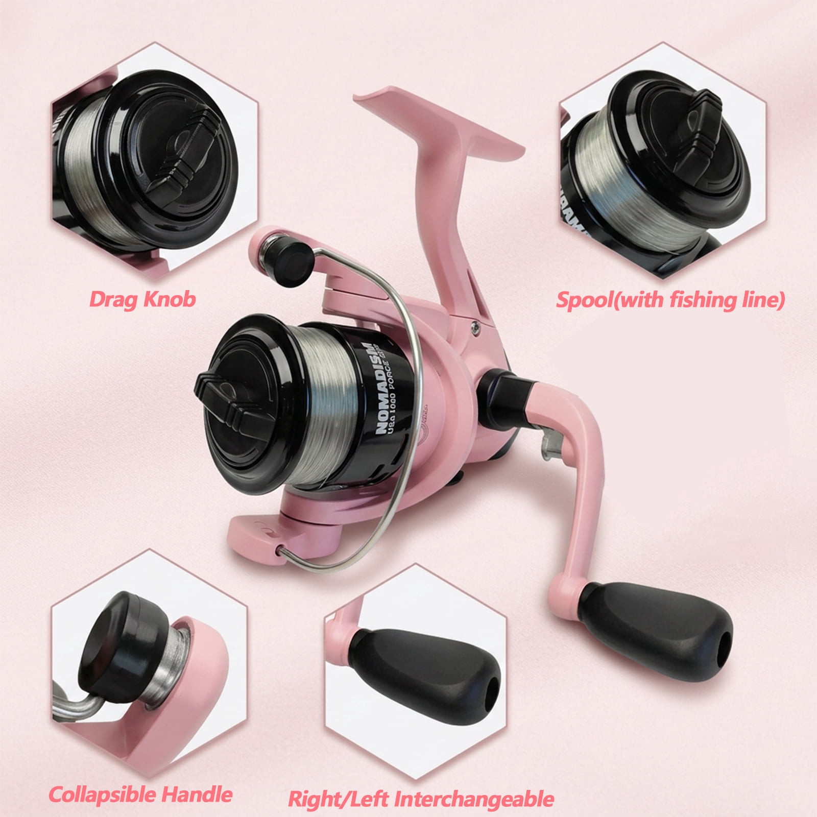 iFaveorr 65 inch Fishing Rod and Reel Combos, Fishing Rod with EVA Material Grip, Telescopic Fishing Gear with Reel Combo Kit with Tackle Box Fishing Line, Gift for Kids and Fishing Beginner