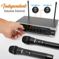 thumbnail image 5 of Pyle PDWM2125 Portable Bluetooth Wireless Microphone System with 2 Handheld Mics, 5 of 7