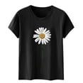 thumbnail image 5 of Xdegoge T Shirts for Women Short Sleeve Summer Tops Floral Graphic Tees Casual Tunic Cute T-Shirt Loose Fit Crew Neck Blouses Plus Size Basic Shirts Previous Orders History Saved for Later, 5 of 5