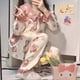 thumbnail image 5 of Pijamas bonitos de dibujos animados de Star Kirby para mujer, ropa de estar informal de manga larga para primavera y otoño, se puede usar al aire libre, traje de talla grande, regalo para niña, 5 of 5