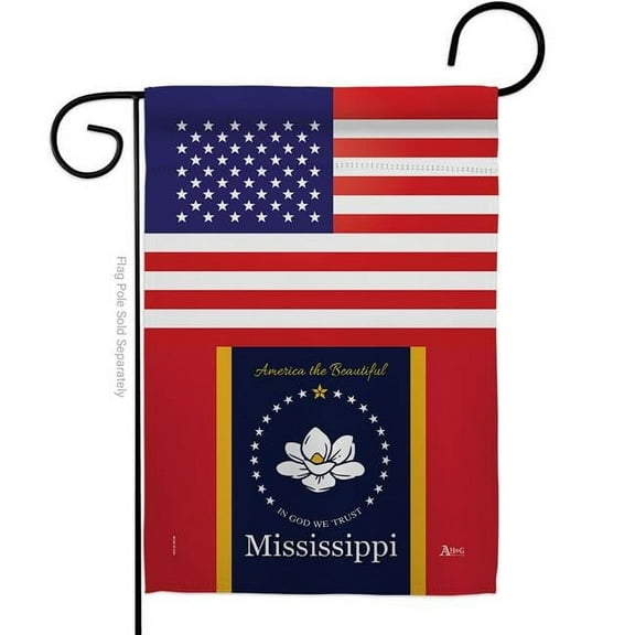 Americana Home & Garden G142908-BO 13 x 18.5 in. US Mississippi Garden Flag with Regional States Double-Sided Decorative Vertical House Decoration Banner Yard Gift