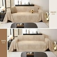 thumbnail image 3 of Sanmadrola Chenille Couch Cover Reversible Sofa Slipcover for 2-3 Cushion Sectional Couch, Machine Washable Soft Furniture Protector with Tassels, Futon Covers Throw Cover for Dogs Cats, 71" x 150", 3 of 9