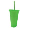thumbnail image 2 of Hariumiu Kitchen PP Straw Water Cup, Reusable High-capacity Green Sparkling Powder Straw Cup, 2 of 9