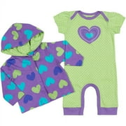 Gerber Newborn Girls' 2 Piece Hearts Jac