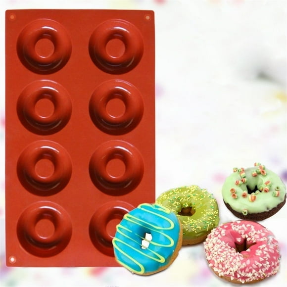 Dusknt Under $5 8-Piece Donut Mold, Silicone Donut Cupcake Cake Candy Cookie Baking Mould Pan, Limited Time Offer