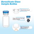 thumbnail image 3 of Uxcell 12Pcs 3ml Clear Borosilicate Glass Sample Vials for Lab Solid Liquid Powder Storage, Dark Silver Tone, 3 of 6