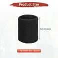 thumbnail image 3 of Uxcell 12PCS Bandas de sudor deportivas, muñequeras de algodón absorbentes para entrenamiento/baloncesto/correr [Negro, 8cm de ancho], 3 of 7