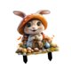 thumbnail image 5 of 2D Flat Bunnies de Pascua Escena Garden Jardín Señal de jardín Acrílico Backyard Rooftop Flower Flower Flower Stake Decoración, 5 of 9