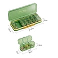 thumbnail image 5 of 1 Set Pill Box Dustproof Moisture-proof 7 Day 21 Grids Fish Oil Vitamin Tablet Storage Box Household Supplies,Black, 5 of 7