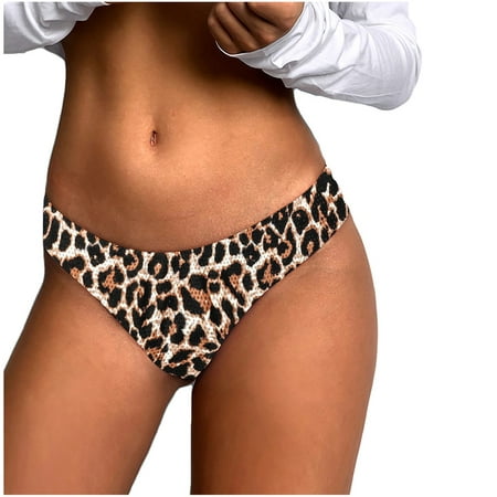 

TAIAOJING Women Thong Underwear Lingerie Pieces Print Panties Low-Waist 1 Ladies Underwear 3 Pack