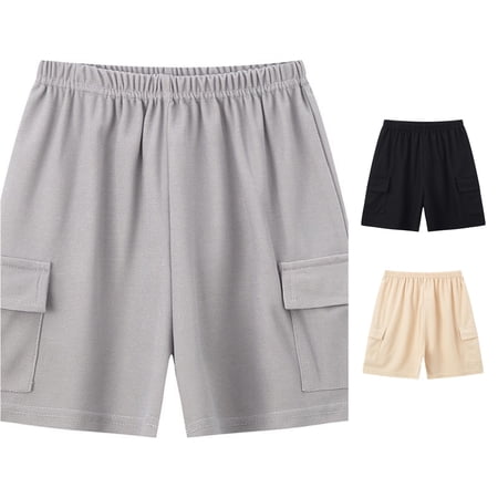 TinyBloomm Kids Summer Cargo Shorts With 3D Pockets Boys Girls Casual Athletic Play Shorts For Toddler To Youth Size 2-3 Years
