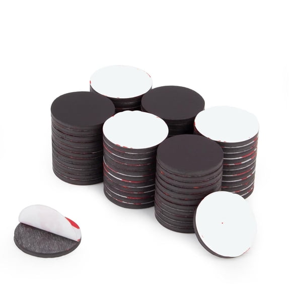 HBMYN Round Magnets with Adhesive Backing,30 Pieces Strong Adhesive Magnet Dots (Diameter 0.8’’ X 0.08“) Anisotropic Circle Magnets for Diy,Art Projects,Whiteboards &Fridge