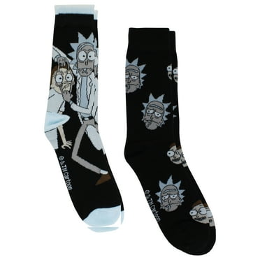 Rick and Morty Men's Crew Socks, 2-Pack, Size 6-12