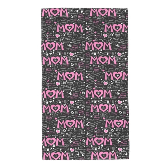Kdxio Hand Towel Lovely Mom Ever for Bathroom Kitchen Fingertip Bath Towels 27.5 x 16 Inch Home Hotel Gym Laundry Room