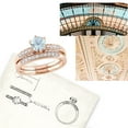 thumbnail image 5 of Everly Women's Aquamarine 10k Rose Gold Bridal Set, 5 of 8