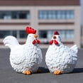 thumbnail image 5 of Jiibva Resin Chicken Figurines Cartoon Hen Statue Easter Decoration Realistic Chicken Desktop Ornaments,Crafts Animal Figurines Sculpture Gift, 5 of 7