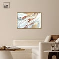thumbnail image 3 of The Gold Splashes Boho Abstract Warm Color Canvas Wall Art by Art Remedy, Gold Floater Frame, 45"x30", 3 of 7
