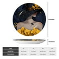 thumbnail image 2 of Wukai Elegant Lady With Hat Print Decorative Plate for Display,Bone China Decorative Plate, Ceramic Dinner Plate with Stand, Vertical Ceramic Plate-8in, 2 of 6
