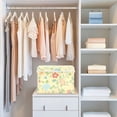 thumbnail image 4 of Yayeee Collapsible Cube Storage Bin with Lid Fabric Closet Decorative Basket with Handles, Colorful Flower, 4 of 7