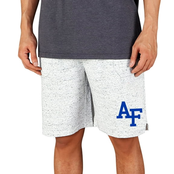 Men's Concepts Sport White/Charcoal Air Force Falcons Throttle Knit Jam Shorts