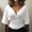 White, variant on Women's Short Sleeve Blouse Spring Summer Fashion Tshirt V Neck Batwing Sleeve Low Cut Crop Top