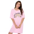 thumbnail image 4 of Casual Nights Short Sleeve Nightgowns for Women - Soft Cotton Blend Sleep Shirts | Oversized One Size Long Night Shirts, 4 of 4