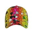 thumbnail image 2 of Balery Baseball Cap Adjustable Size for Running Workouts and Outdoor Activities All Seasons Dad Hat(Colorful Tie Dye Stained Glass 1), 2 of 8
