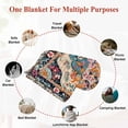 thumbnail image 6 of Boho Colorful Throw Blanket, Flannel Fleece Blanket with Striped Design for Couch, Ethnic Modern Geometric Abstract Art Soft Breathable All Season Plush Blankets for Sofa Office Travel 40"x50", 6 of 9