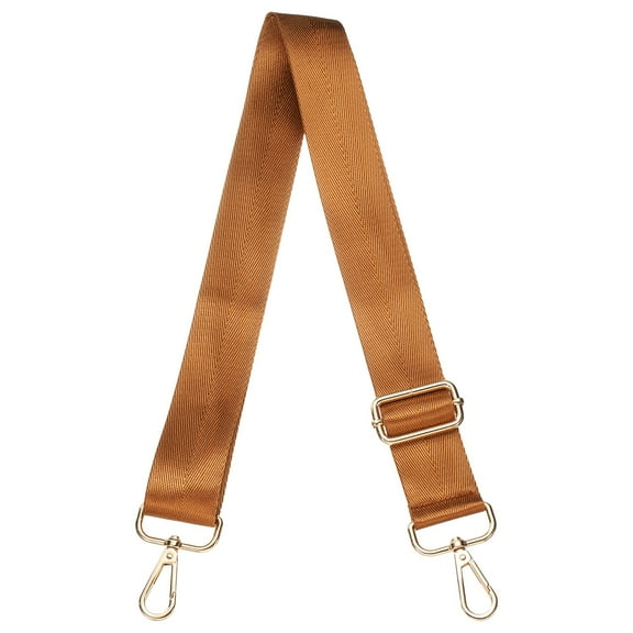 Uxcell Purse Straps Replacement Crossbody, 51 Inch Wide Shoulder Bag Strap Adjustable Canvas Straps for Handbag Wallet Clutch Crossbody Bags, Yellow Brown