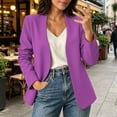 thumbnail image 2 of Kilaqueen Blazers for Women Trendy Business Casual Long Sleeve Open Front Suit Jackets Solid Color Loose Fit Dressy Lightweight Office Work Cardigan Blazer, 2 of 9