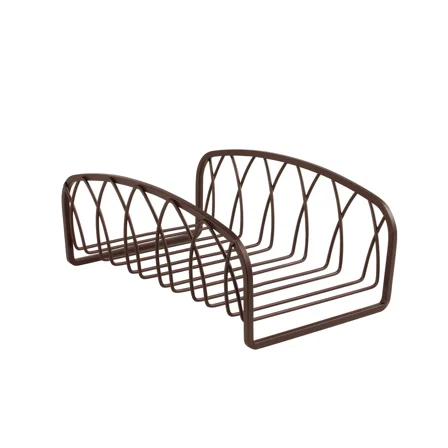 Large Bronze Twist Guest Towel Holder Stylish Metal Organizer For Bathroom