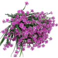 thumbnail image 4 of 8 paquetes de flores artificiales para exteriores, arbustos, plantas resistentes a los rayos UV, vegetación de plástico sintético (púrpura), 4 of 4