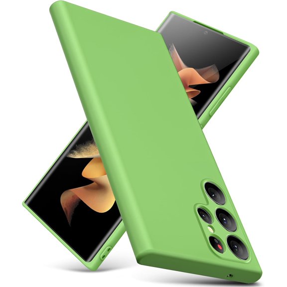for Samsung Galaxy S23 Ultra Case, Thin Liquid Silicone Case,Shockproof,Slim Thin Phone Case for Samsung Galaxy S23 Ultra,Full Body Screen Camera Protective Cover-Mint Green 2-sam s23u-06