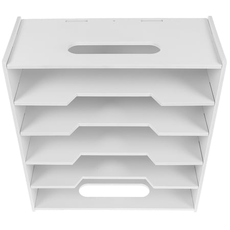 FOMIYES White Cash Holder with Multiple Compartments for Home and Office Organization