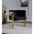 thumbnail image 2 of Meridian Furniture Rays Black Velvet Upholstered Accent Chair, 2 of 10