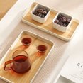 thumbnail image 4 of Bandeja de té de grano de madera, bandeja simple japonesa, almacenamiento de tazas de agua para hotel y hogar, 4 of 5