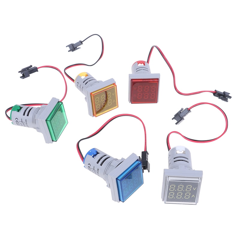 RTR Digital LED Dual Display Voltmeter Ammeter Voltage Gauge Meter AC 60-500V<0 