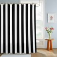 thumbnail image 4 of Shower Curtains for Bathroom, Black Striped Waterproof Fabric Shower Curtain, Modern Farmhouse Black and White Stripes Decorative Bathroom Curtain for Bathtub, 36"x72", No Hooks Included, 4 of 9
