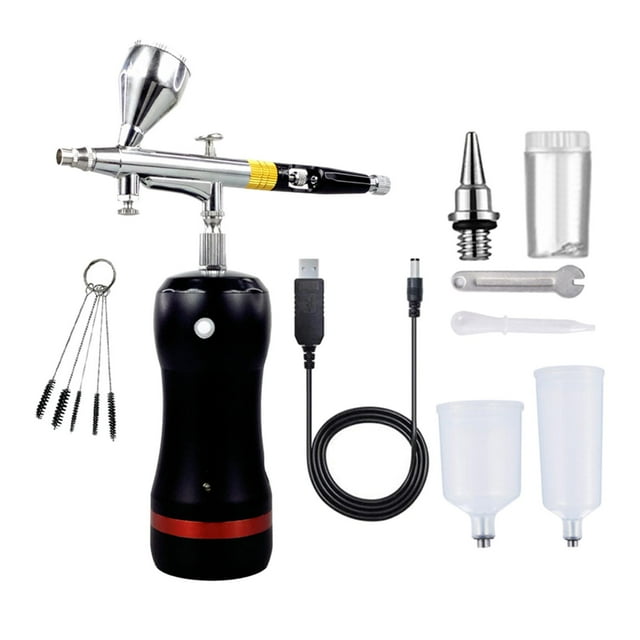 segolike Mini Kit d'Aérographe, Brosse à Stylo Pistolet à Air pour Noir