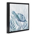 thumbnail image 2 of Stupell Industries Contemporary Sea Turtle with Subtle Smile Black Floating Frame Canvas Art, 25 x 25, by Janet Tava, 2 of 8