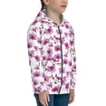 thumbnail image 5 of Pofeuu Orchids Flowers Print Teenage Zipper Hoodie Sweatshirts Hooded Casual Jackets With Pocket For Boys Girls-Small, 5 of 6