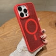 thumbnail image 2 of Magnetic Case for iPhone 16 with Glitter, [Compatible with MagSafe] Luxury Cute Bling Sparkly Case for Women Girls, Anti-Scratch Shockproof TPU Phone Cover for iPhone 16 - Red, 2 of 8
